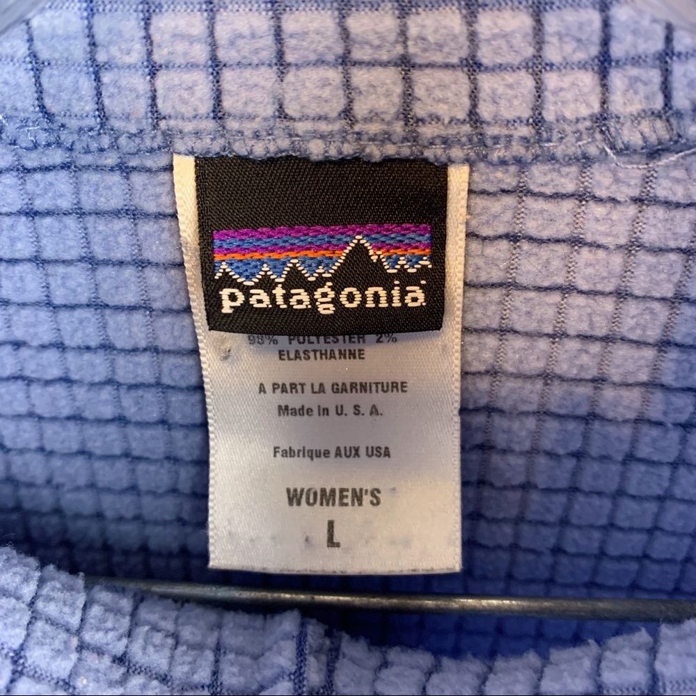 SOLD Patagonia Vintage 1/2 Zip Regulator Jacket Waffle Knit Large Womens Blue - Picture 3 of 10